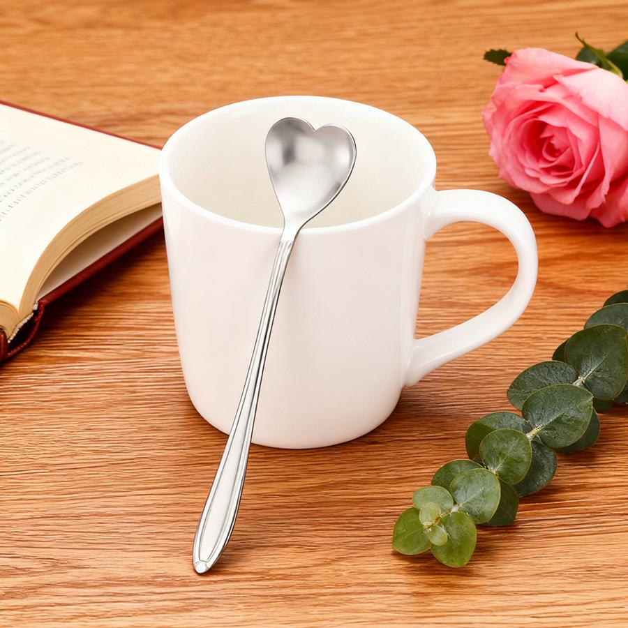 

Silver Heart Bird s Nest Honey Spoon - Perfect for Oatmeal, Coffee, Breakfast, or Hotel and Restaurant Use.