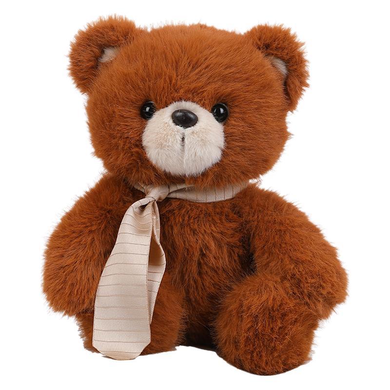 Barcelona Bear Doll Bow Tie with Soft Waxy Cute Bear Plush Toy Home Decoration Obediently Cute Treasure Accompanies the Bear