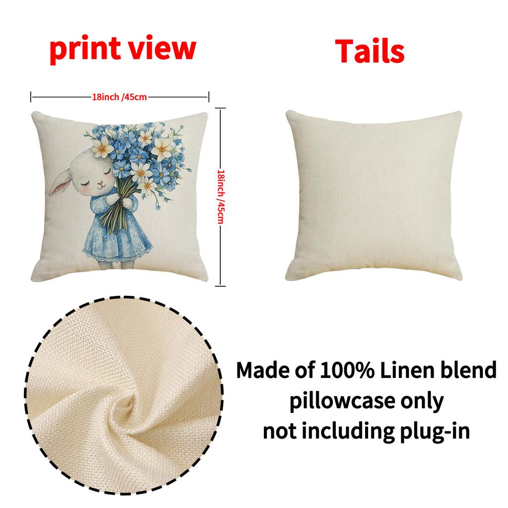 Neuer Osterhasen Kissenbezug Bedrucktes Kissen Feiertagsdekoration Wohnzimmer Sofa Kissen Bettkissen