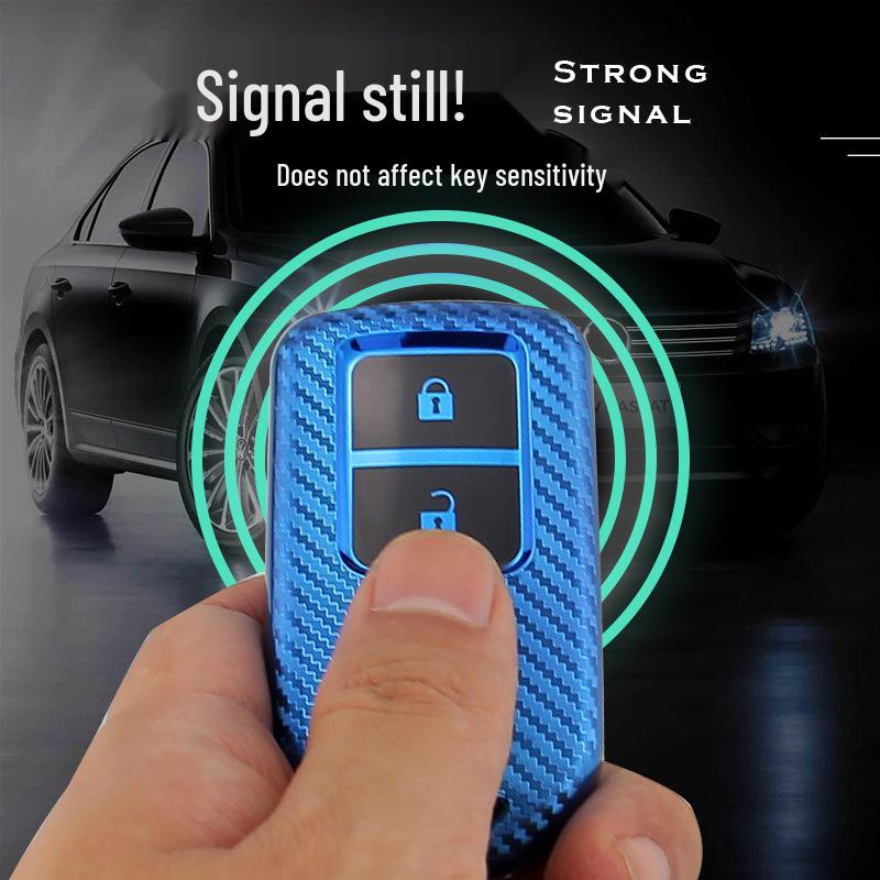 Honda Carbon Fiber Texture TPU Car Key Protective Case