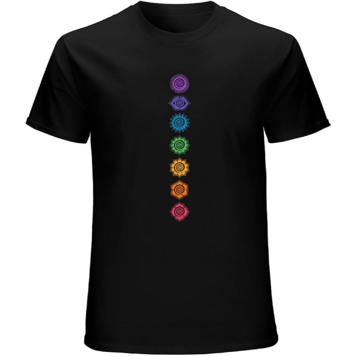 Mens Chakra, Buddhism, Swirl, Rainbow, Yoga, Symbol, Spirituality V-Neck T-Shirt S