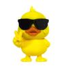 Funny Expression Decor 3D Printed Yellow Duck Figurine, Statue with Vivid Expressions, Modern Home Accent Cute Miniature Desktop Ornaments for Office