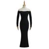 Women's One-Shoulder Off-the-Shoulder Fishtail Long Dress