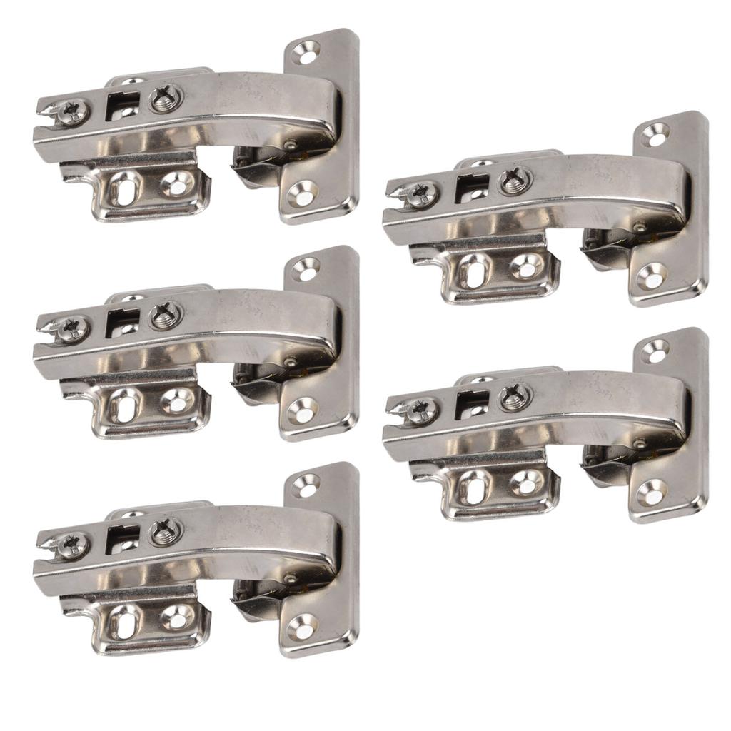 5Pcs Hydraulic Buffer Hinge Reduce Noise Closing Speed Anti Rust Cabinet Door Butt Hinge for Home