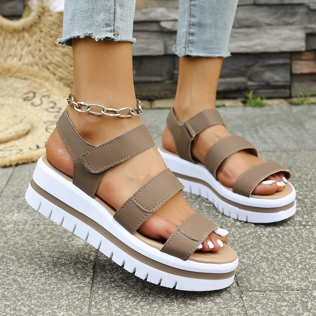 Fashion Fashion New Summer Fashion Outdoor Sandals Punk Beach Wedges Women Shoes Wedge Female Platform Buckle Strap Street Sandals