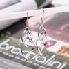 Leaf Fashion Double Twist Long Tassel Earrings