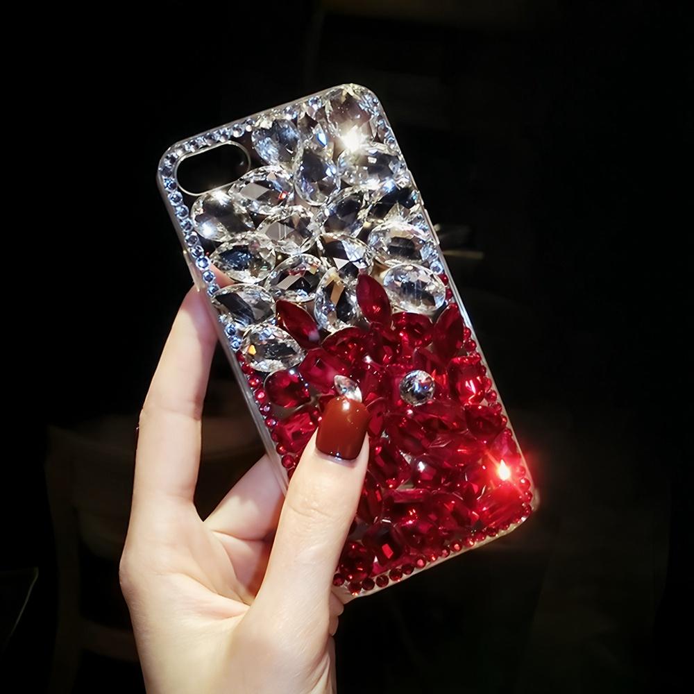 Luxury Bling Rhinestone Crystal Flower Phone Case For VIVO V50 Lite Pro V50E V29E V40E V30E V27E 4G 5G Glitter Diamond Gemstone Cover