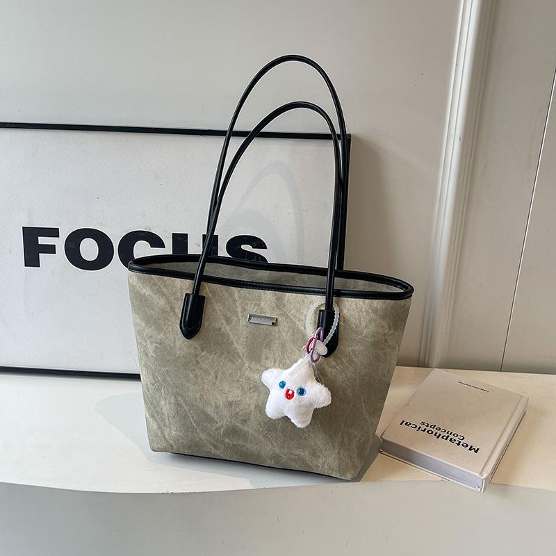 Bag women's  new model, popular this year, large-capacity tote bag, versatile shoulder bag, college student class bag