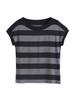 Damenmode Casual Sommer Frühling Streifendruck Kurzarm O-Ausschnitt Blusen & Hemden