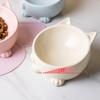 Creative Ceramic Drinking Water Food Bowls, Anti Overturning Neck Protection, Large caliber, Cute Cat Bowl, Pets Supplies, 1Pc