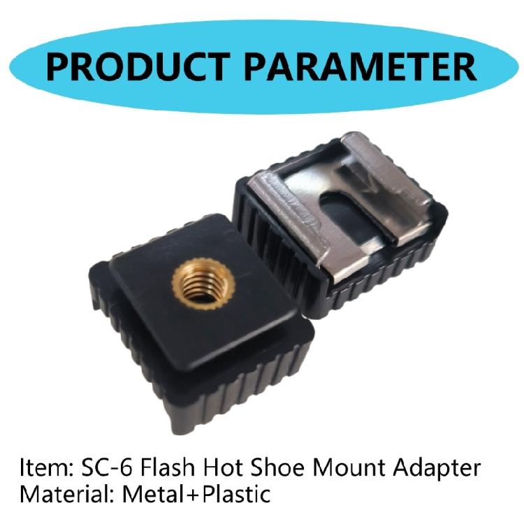 Hot Shoe Bracket Mount Adapter 1/4" Screw For Studio SpeedliteTripod SC-6 SC6