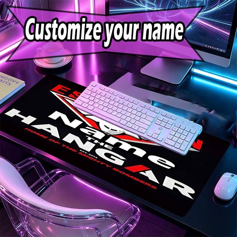 Custom Name Personalized Essendon Football Pattern Mousepad, Laptop PC Desk Mat, Decorative Desk Mat for Home Keyboard Pad Gift