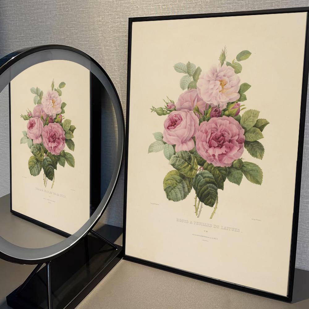 

Ретро красивая роза самоклеящийся художественный постер HD качество настенное искусство ретро постеры для дома домашний декор 21*30cm No Frame