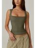 European & American Street Style Square Neck Slim Tank Top - Women's Fashion Base Layer 2025