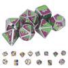 7pcs Metal Polyhedral Dice Alloy Diffferent Shapes Long Lasting Polyhedral Dice Set for Party Game