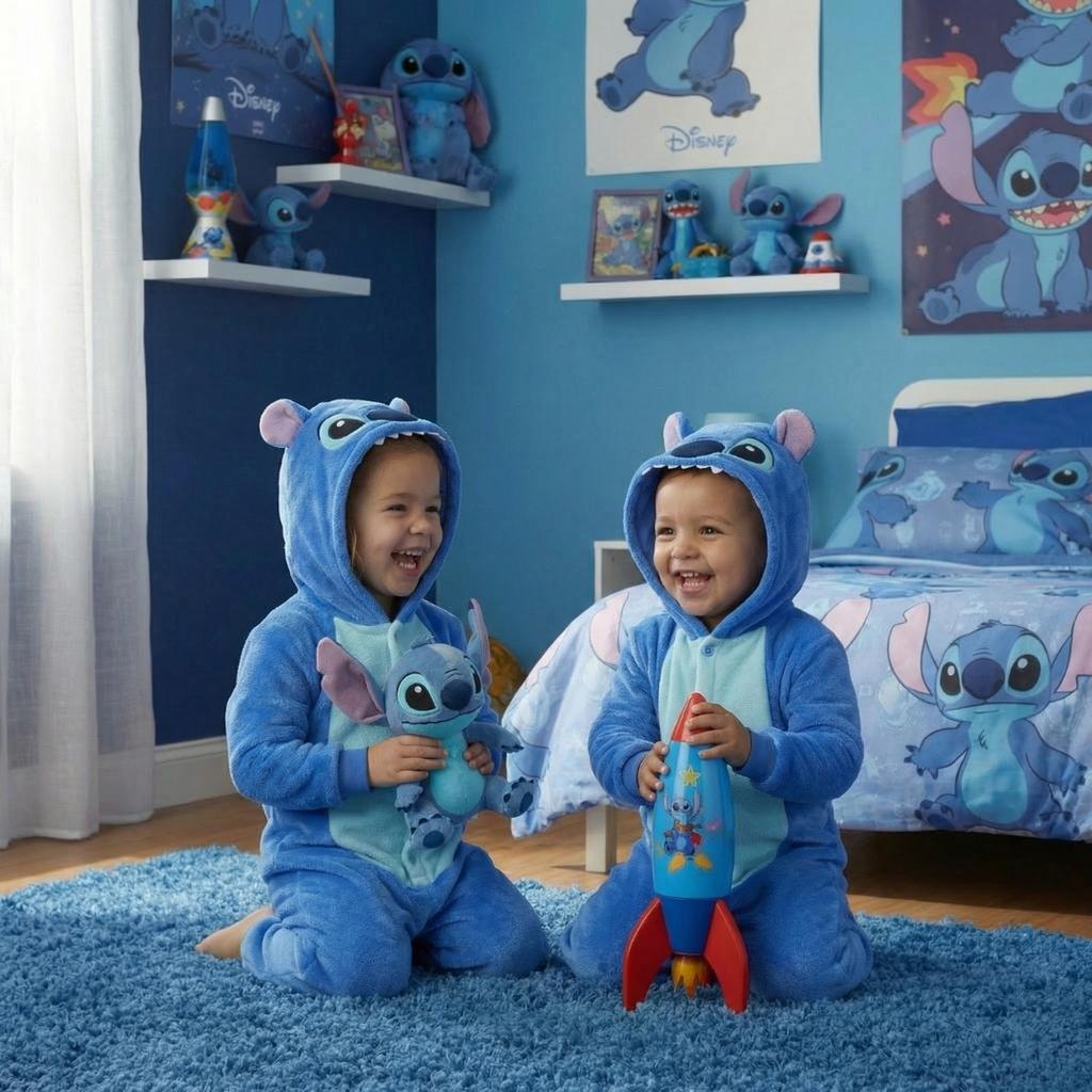 Piżama Onesie Przebranie Śpiochy Disney Stitch Niemowlę 110: 90-95 Cm