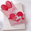10Pcs New Heart-shaped Greeting Cards Handwritten Foldable Gift Card Blank Message Cards Valentines Day