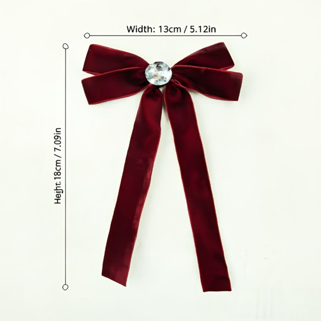 Christmas Velvet Bow & Bell Hanging Ornaments Door Decor