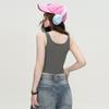 Summer Trendy Hot Girl Fashion Vest Strap Slimming Sleeveless Solid Color Slimming Bottom Top