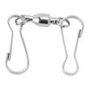 20Pcs Silver/Black Windsock Clips 360 Degree Rotation 70mm Length Wind Chime Hooks Dual Clip Smooth Spinning Wind Spinner Hooks