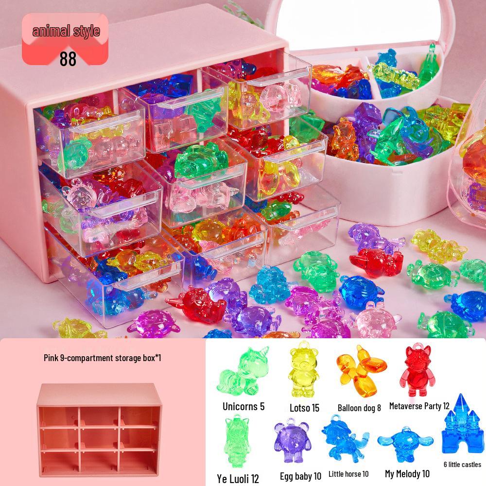 Handmade DIY Beading Kit for Kids: Educational Bracelet & Necklace Craft Set with Glass Beads