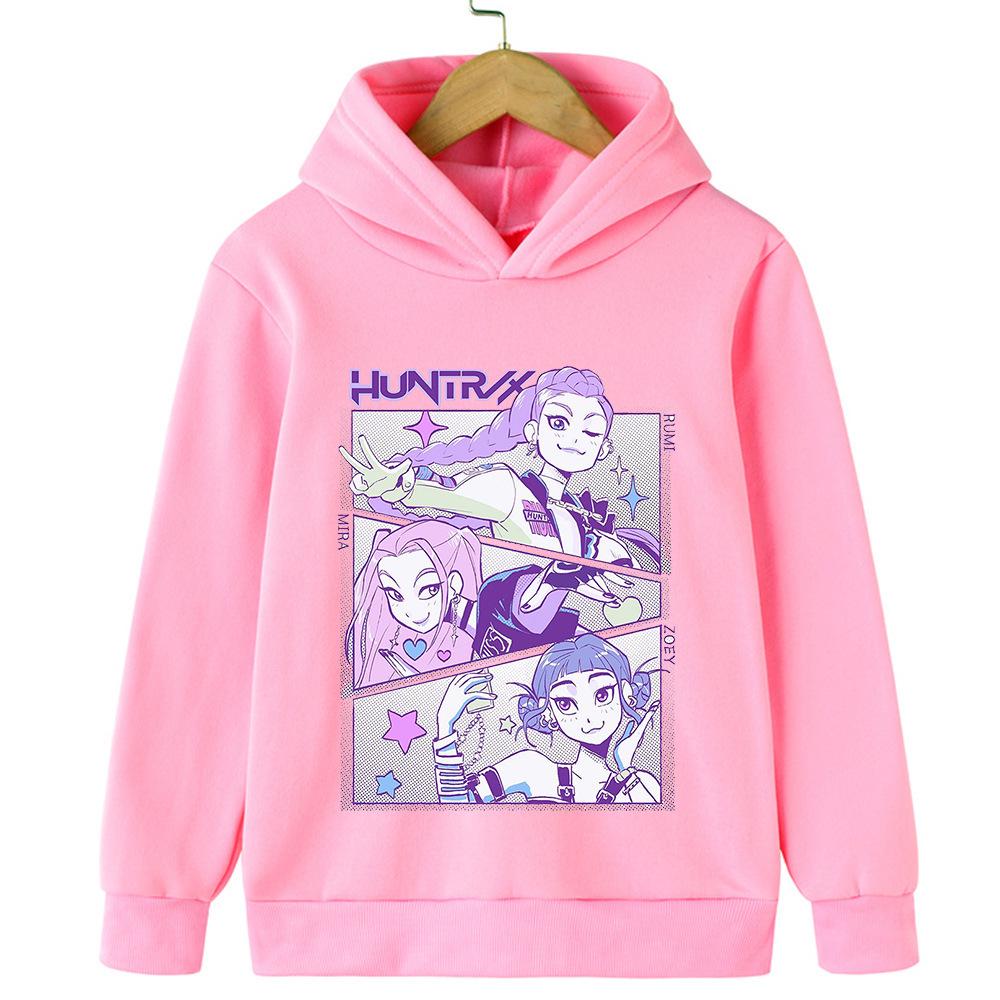 Korean Kpop Demon Hunter Hoodie for Kids - Boys & Girls Spring/Autumn Anime Sweatshirt
