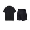 Li Ning Logo Print Solid Color Short Sleeve Polo Shirt Simple Versatile Comfortable Shorts Casual Sports Set Unisex Sports Set APLV723-1+AKSV843-1