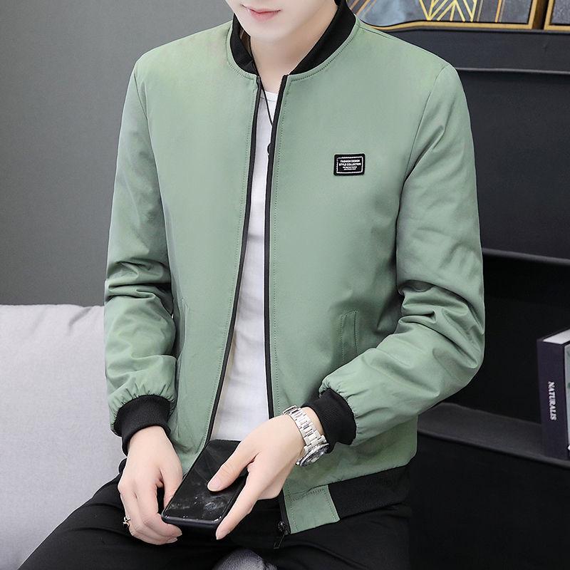 Spring & Autumn Men s Slim Fit Baseball Jacket - Youth Casual Stand Collar Top L 50-57.5 kg