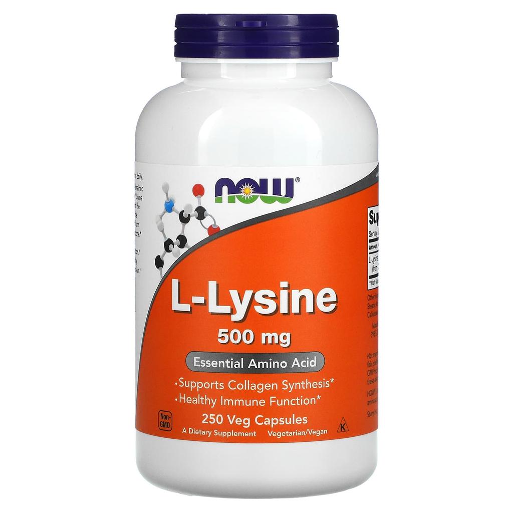L-Lysine, 500Mg, 250 Veggie Caps