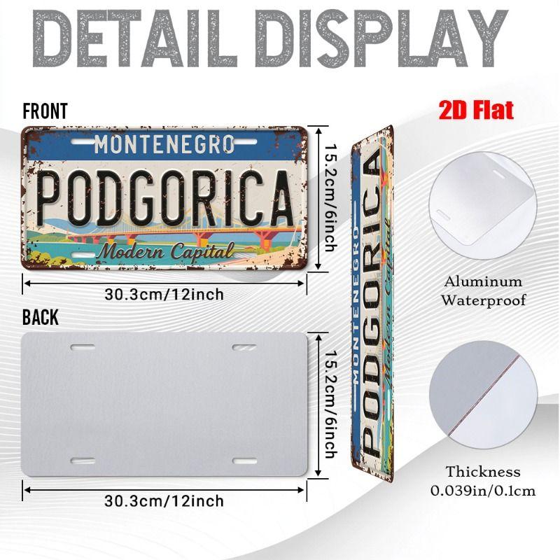 Urban City Theme Metal Tin Sign for Bar Garage Interior