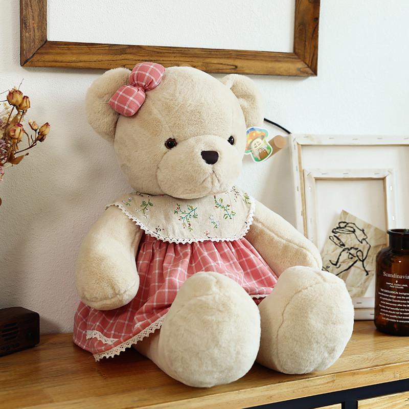 Bear Cute Plush Toy Soft Cartoon Stuffed Animal Kids Birthday Decoration Gift