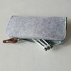 Portable Pencil Case Felt Student Pen Box Ruler Eraser Stationery Zipper Bag