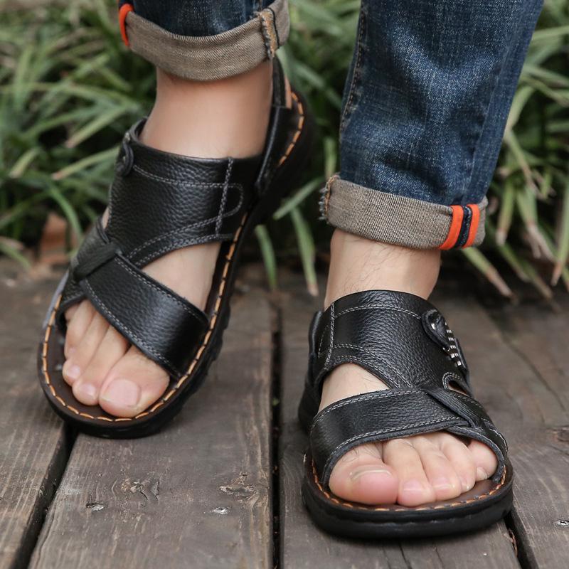 Sandalias de Conducción y Playa Impermeables Antideslizantes para Hombre 2025 - Calzado de Verano Versátil de Dos Vías para Exteriores y Personas Mayores