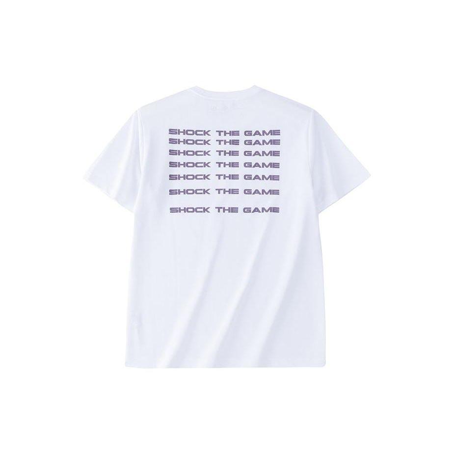 Anta Basketball Series Competition Series Back Letter Print T-Shirt Men Tops Pure-White 152331133-1