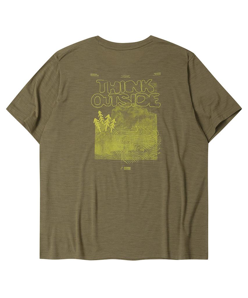 SIERRA DESIGNS Think Outside Sierra Wool Short Sleeve Light Brown