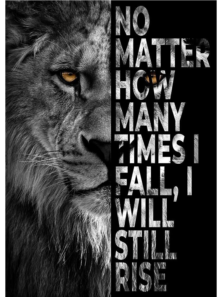 

Вдохновляющая цитата, черно-белый постер с изображением льва, скандинавский холст, картина с изображением животного, настенная художественная картина для современного дома, декор для гостиной 21x30cm No Frame