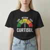 Vintage Nízké Střední Vysoké Hladiny Kortizolu V Stresový Hormon Trička Unisex Unisex Kulatý Výstřih 100% Bavlna Trička Tričko Oblečení