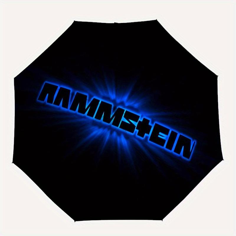 1pc Rammstein Band Logo Umbrella with Plastic Handle,Suitable for All Seasons Home Travel Outdoor UmbrellaM1007