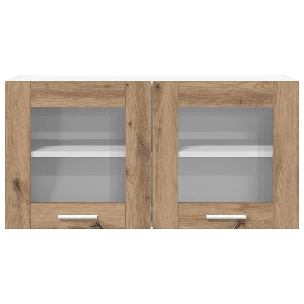 Wall Cabinet Artisan Oak and White 80 X 31 X 40 Cm