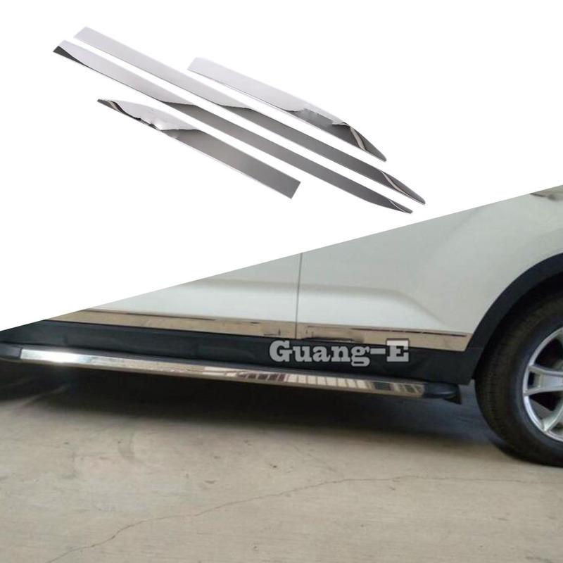 Стальная декоративная накладка на боковую дверь кузова автомобиля для Hyundai IX35 2018     Декоративная накладка-крышка Аксессуары для экстерьера автомобиля