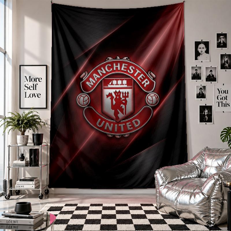 Manchester United FC Wall Tapestry Home Decor Wall Hanging Cloth for Bedroom Living Room Background