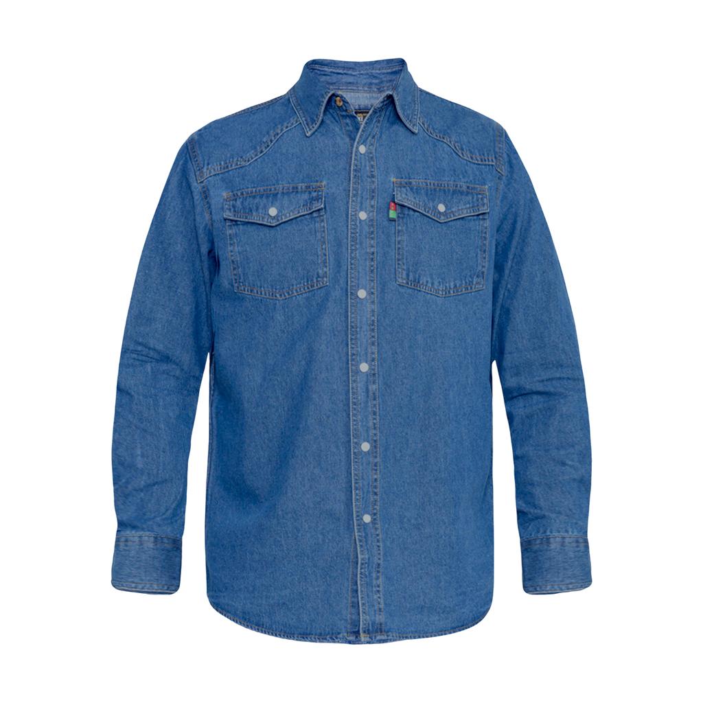 Duke Mens D555 Western Denim Kingsize Shirt