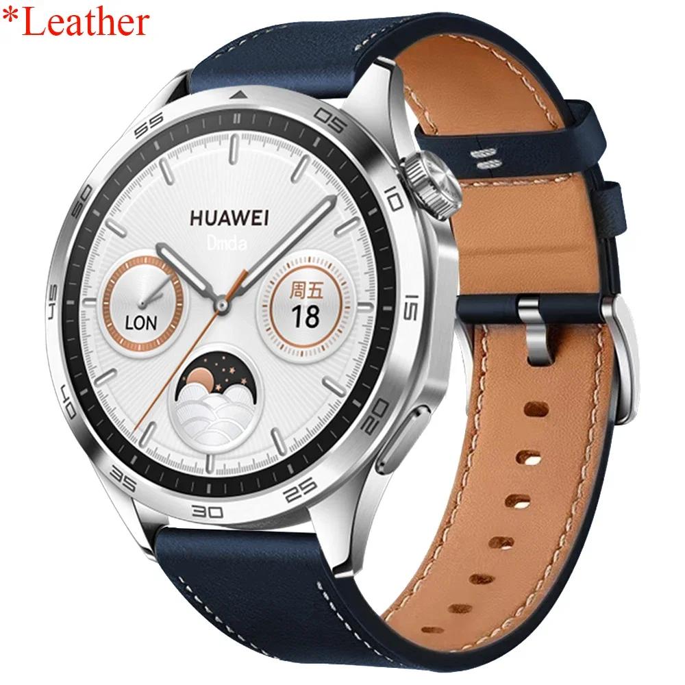 22mm 20mm Premium Leather Strap For HUAWEI WATCH GT 5 46mm 5Pro GT 3 GT2 Pro 46mm Band Watchbands Replacement Wristband