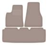 Beżowe welurowe dywaniki podłogowe dla: Sedan Tesla Model S II (2016-)
