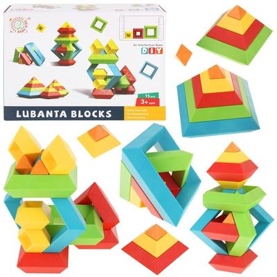 Lubanta Creative Construction Blocks Spatial Geometric Figures 15 Pcs.