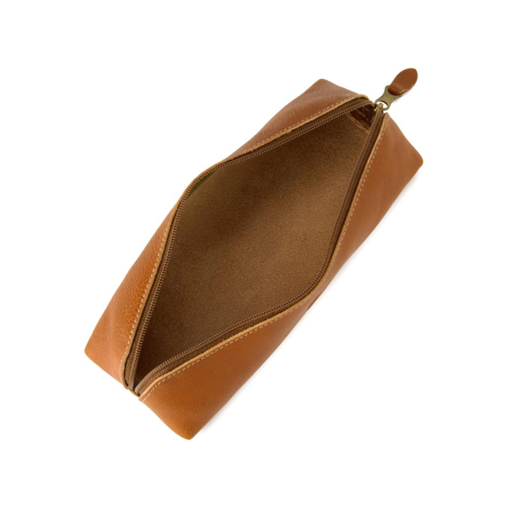 IL BISONTE Genuine Leather Pencil for Men and Women Case, Gray, Unisex,