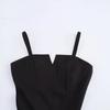 Winter 2024 Women's European & American Style Fashion Slim Spliced Camisole Dress