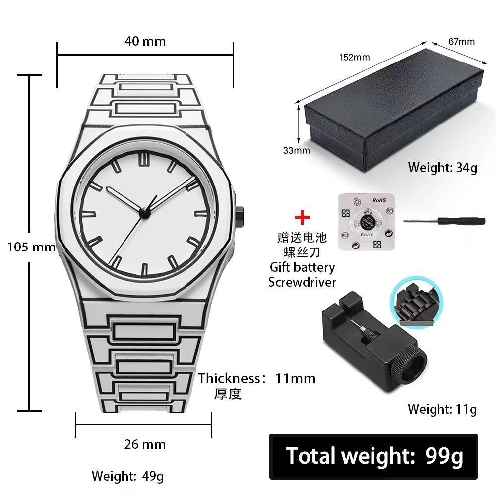 Cs009 Waterproof Quartz Watch Middle East Plastic Men S Waterproof Plastic Watch Large Dial