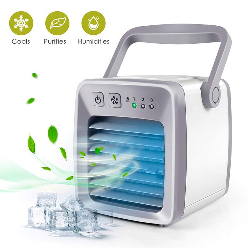 Buy 4 In 1 Mini USB Personal Space Air Cooler, Humidifier, Purifier, Desktop Cooling Fan with 3