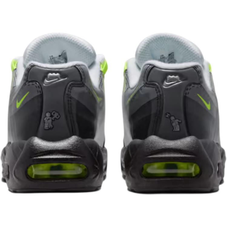 LEGO X Nike Air Max 95 PS Black Metallic Silver Kids Sneakers Green Dark-Smoke-Grey Smoke-Grey IU1715-002
